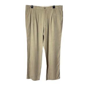 Tommy Bahama Mens Silk Blend Dress Pants Size 40 Quiet Luxury Preppy Tan Luxe